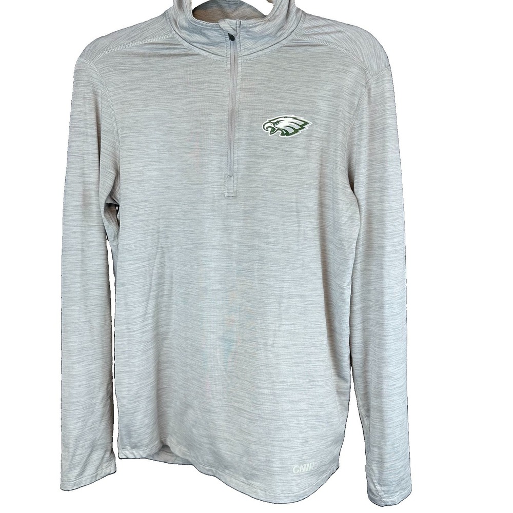 Nike Philadelphia Eagles Gray 1/2 Zip Sweatshirt NFL Football Sz S